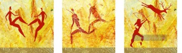 Originale von Toperfect Werke - Jagd in drei Abschnitten afrikanische primitive Kunst tote primitive Kunst ursprünglicher
